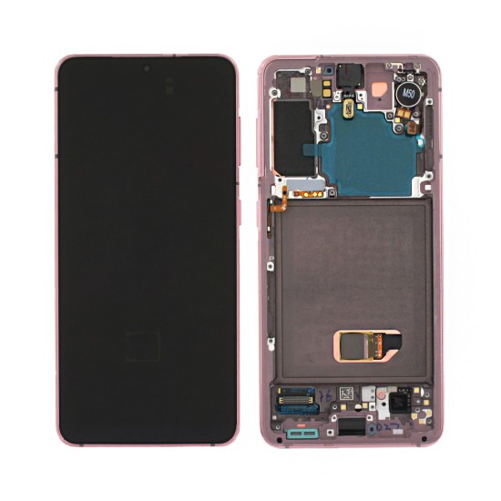 Touch+Display+Frame Samsung Galaxy S21 5G/G991 with Camera Service Pack Pink